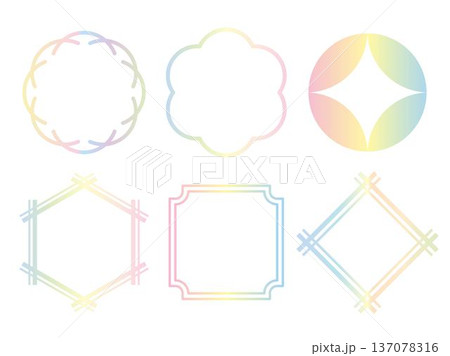 和風フレームセット12 137078316