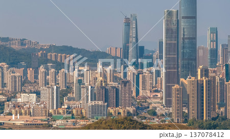 Modern Shenzhen skyline featuring iconic towers and vibrant cityscape Feb 18 2026 137078412