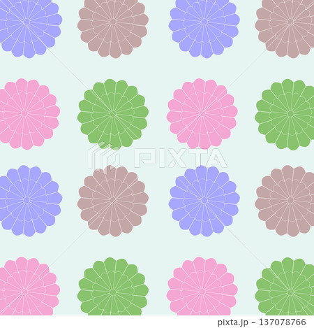和柄_菊の文様_着物柄_03 和柄_菊の文様_着物柄_03 137078766