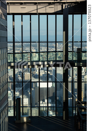 高層ビルの展望台から望む都市風景のイメージ 137078823