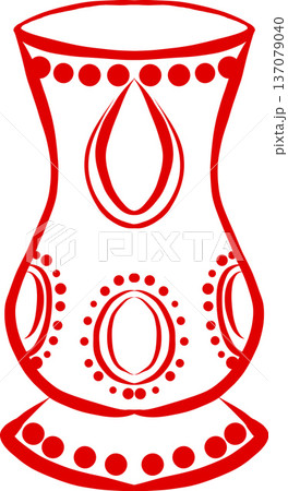 vector element, bowl, rustic, a la rus, Slavic style 137079040