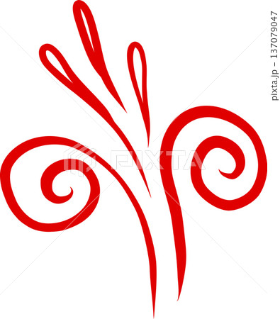 vector element, flower, lily outline, rustic, a-la rus, Slavic style, decorative element, simple vector element, flower, lily outline, rustic, a-la rus, Slavic style, decorative element, simple 137079047