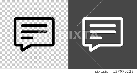Simple speech bubble icon illustration Comment Simple speech bubble icon illustration Comment 137079223
