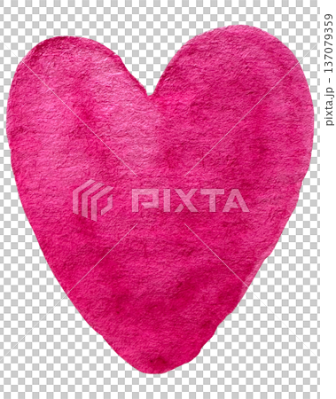 Watercolor heart shape, love symbol simple design. Varnish splash line. Abstract watercolor paint. 137079359