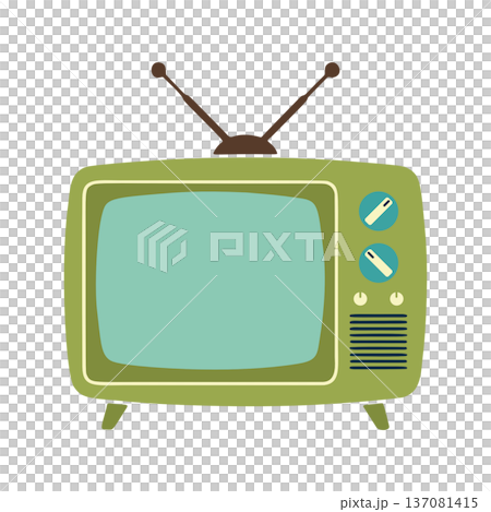 レトロテレビのカラーアイコン レトロテレビのカラーアイコン 137081415