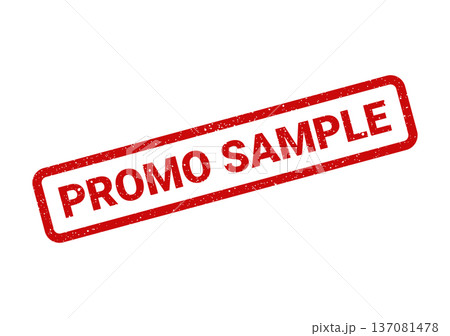 A clear red rectangular promo sample rubber...のイラスト素材 [137081478] - PIXTA
