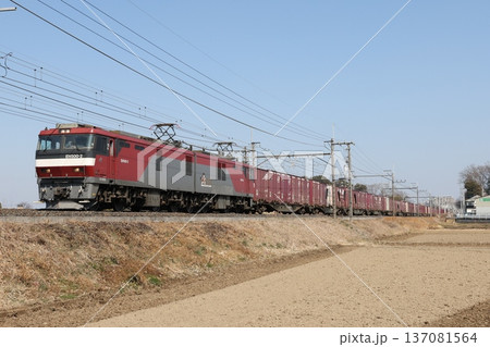 JR貨物EH500形1次形電気機関車牽引コンテナ貨物列車 JR貨物EH500形1次形電気機関車牽引コンテナ貨物列車 137081564