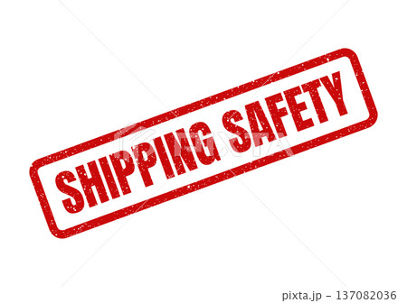 A rectangular textured graphic displaying the bold uppercase text SHIPPING SAFETY emphasizing secure transportation protocols and care A rectangular textured graphic displaying the bold uppercase text SHIPPING SAFETY emphasizing secure transportation protocols and care 137082036