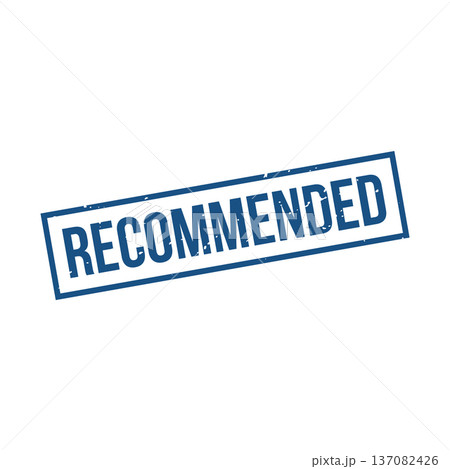 Recommended Stamp, Recommended Grunge Square Sign 137082426