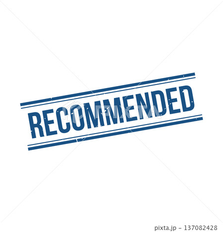 Recommended Stamp, Recommended Grunge Square Sign 137082428
