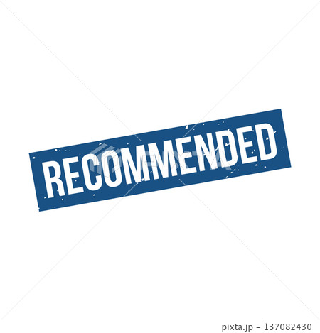 Recommended Stamp, Recommended Grunge Square Sign 137082430