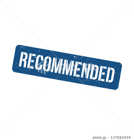 Recommended Stamp, Recommended Grunge Square Sign 137082434