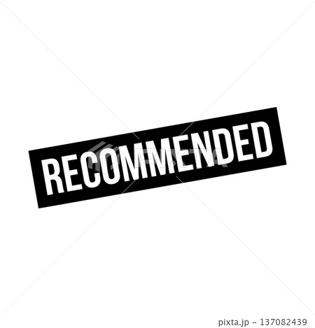 Recommended Stamp, Recommended Grunge Square Sign 137082439