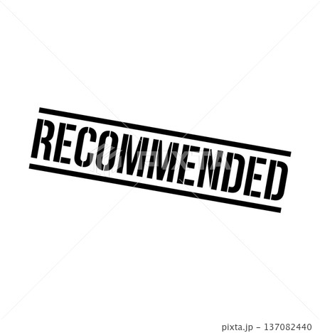 Recommended Stamp, Recommended Grunge Square Sign 137082440