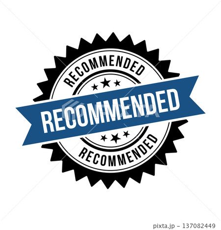 Recommended Stamp, Recommended Grunge Round Sign 137082449