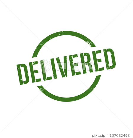 Delivered Stamp, Delivered Grunge Round Sign Delivered Stamp, Delivered Grunge Round Sign 137082498
