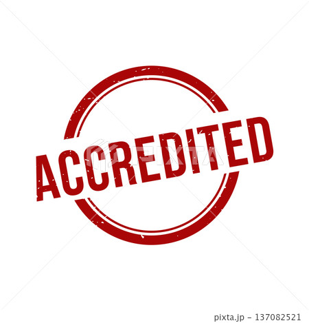 Accredited Stamp, Accredited Grunge Round Sign Accredited Stamp, Accredited Grunge Round Sign 137082521