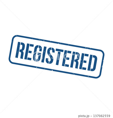 Registered Stamp, Registered Grunge Square Sign Registered Stamp, Registered Grunge Square Sign 137082559