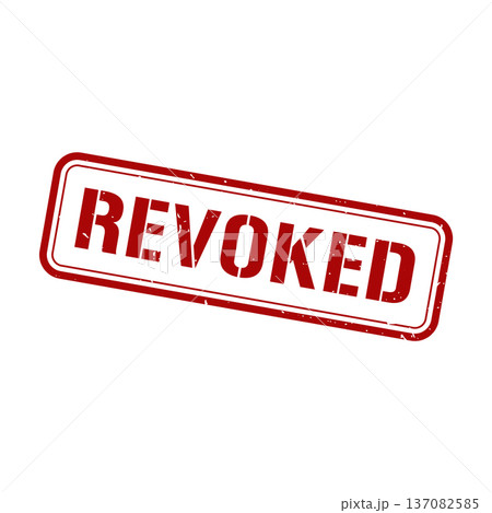 Revoked Stamp, Revoked Grunge Square Sign 137082585