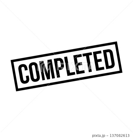 Completed Stamp, Completed Grunge Square Sign 137082613