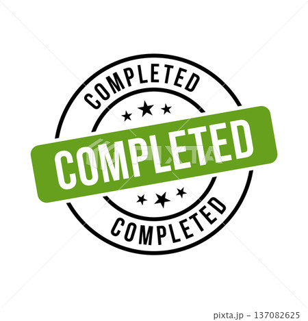Completed Stamp, Completed Grunge Round Sign Completed Stamp, Completed Grunge Round Sign 137082625