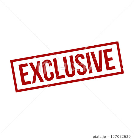 Exclusive Stamp, Exclusive Grunge Square Sign 137082629