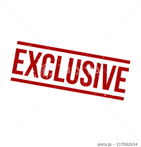 Exclusive Stamp, Exclusive Grunge Square Sign 137082634