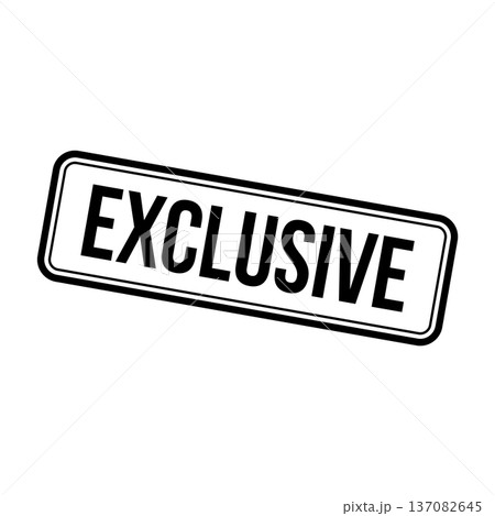 Exclusive Stamp, Exclusive Grunge Square Sign 137082645