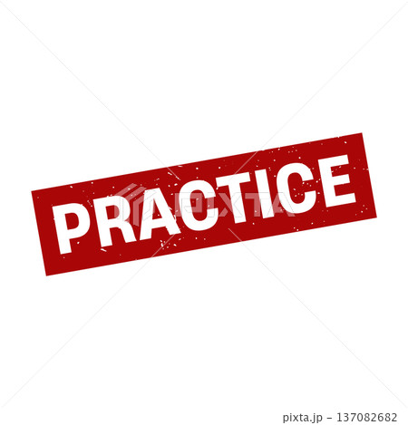 Practice Stamp, Practice Grunge Square Sign 137082682