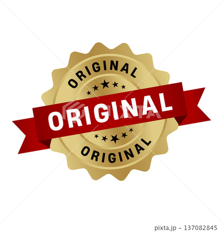 Gold Original, Original Round Sign With Ribbon Gold Original, Original Round Sign With Ribbon 137082845