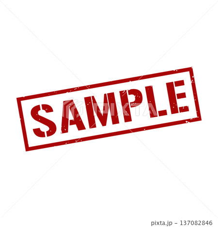 Sample Stamp, Sample Grunge Square Sign 137082846