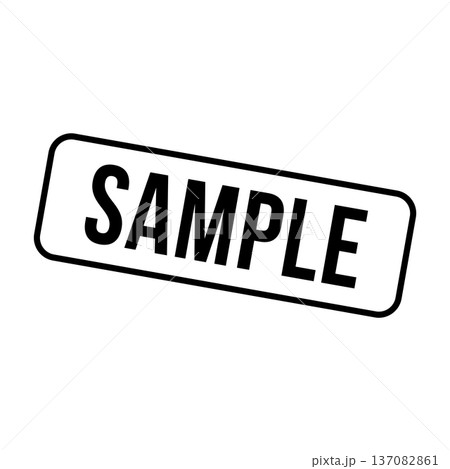 Sample Stamp, Sample Grunge Square Sign 137082861