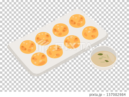 Delicious looking Akashiyaki Delicious looking Akashiyaki 137082984
