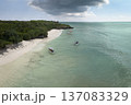 Aerial view of Nemba beach and dramatic sky 137083329