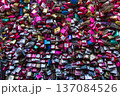 many pieces of many colorful crumpled paper 137084526