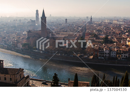 aerial view of downtown 137084530