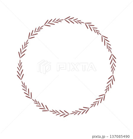 Simple cute wreath of plants Simple cute wreath of plants 137085490