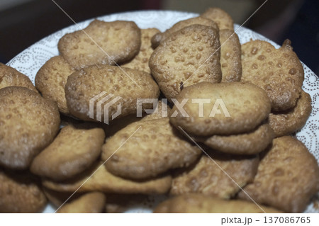Homemade Cookies and Biscuits on Rustic Table Homemade Cookies and Biscuits on Rustic Table 137086765