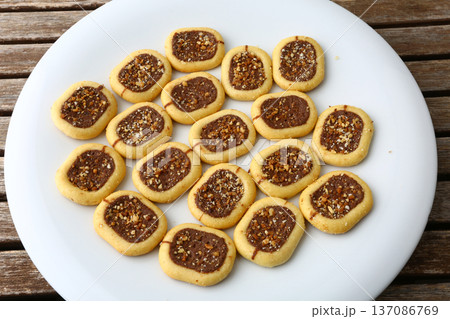 Homemade Cookies and Biscuits on Rustic Table Homemade Cookies and Biscuits on Rustic Table 137086769