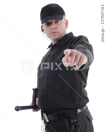 Policeman pointing Policeman pointing 137087161