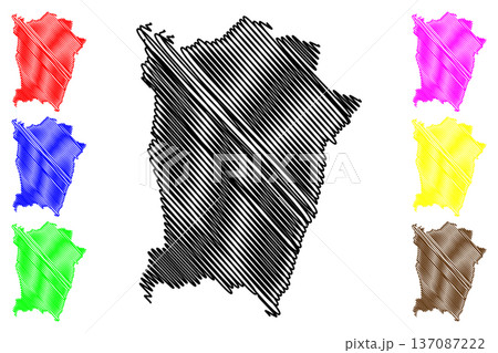 Penang island (Malaysia, Malay Archipelago) map vector illustration, scribble sketch Pulau Pinang map Penang island (Malaysia, Malay Archipelago) map vector illustration, scribble sketch Pulau Pinang map 137087222