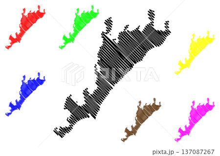 Rano island (Kingdom of Sweden) map vector illustration, scribble sketch Rano map Rano island (Kingdom of Sweden) map vector illustration, scribble sketch Rano map 137087267