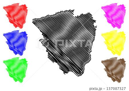 Salawati island (Republic of Indonesia, Raja Ampat Islands) map vector illustration, scribble sketch Salawati map 137087327