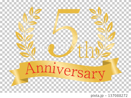 Shining laurel 5th anniversary icon Shining laurel 5th anniversary icon 137088272