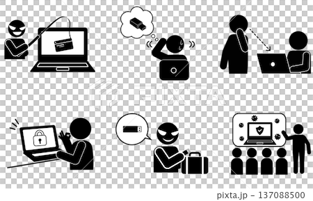 情報セキュリティ対策ピクトグラムセット 137088500