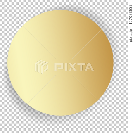 Gold paper circle and shadow Gold paper circle and shadow 137088655