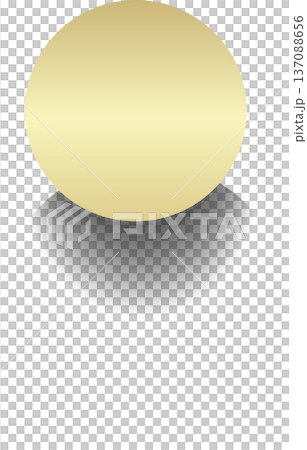 Gold paper circle and shadow 137088656