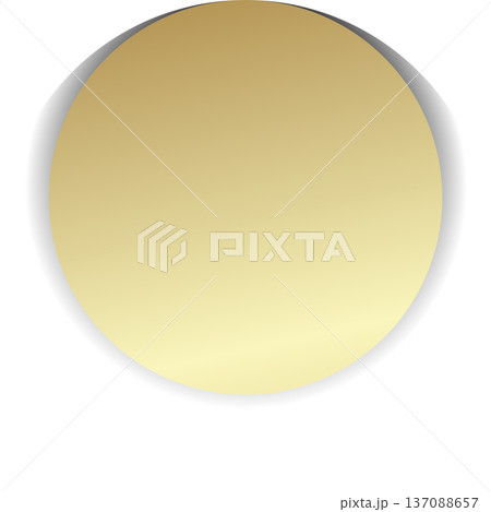 Gold paper circle and shadow Gold paper circle and shadow 137088657