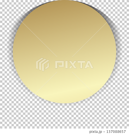 Gold paper circle and shadow Gold paper circle and shadow 137088657