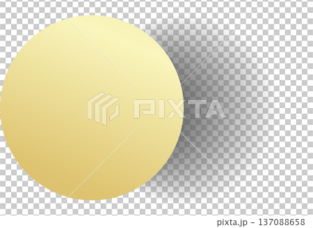 Gold paper circle and shadow Gold paper circle and shadow 137088658